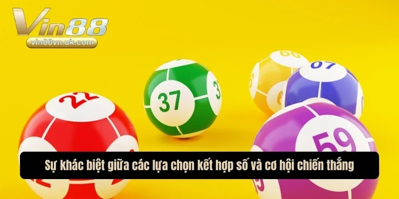 Sự khác biệt giữa các lựa chọn kết hợp số và cơ hội chiến thắng